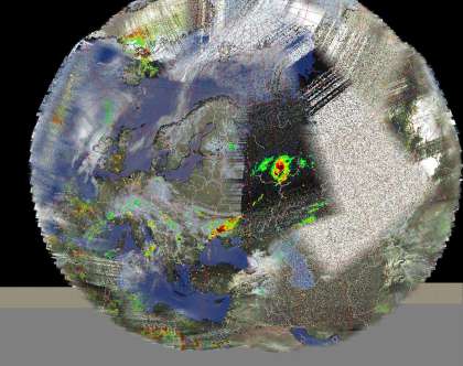 Качественный композитный снимок погоды NOAA из космоса