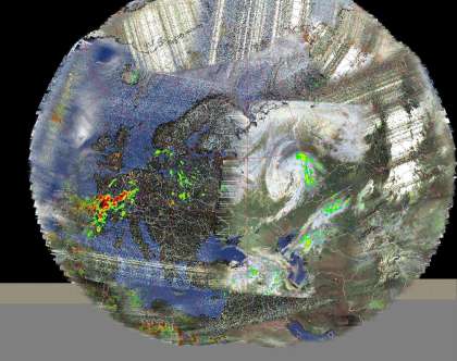 Композитный снимок со спутников NOAA. IR.