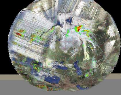 Качественный композитный снимок погоды NOAA из космоса